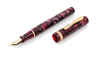A Visconti Voyager Limited Edition Fountain Pen and Ink Set