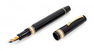 An Omas Paragon: Black Fountain Pen