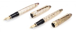 Two Sailor Classic Pens: Pacific and Atlantic Limited Edition Silver Fountain Pens