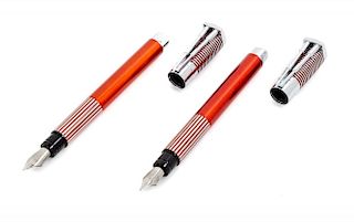 A Pair of Waterman Harley Davidson Special Edition Fountain Pens