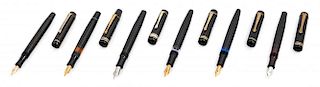 A Group of Six Vintage Montblanc Fountain Pens
