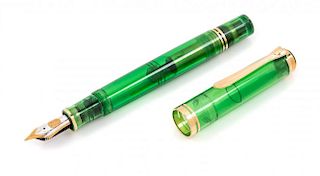 A Pelikan M200 Special Edition Fountain Pen Length 5 1/2 inches.