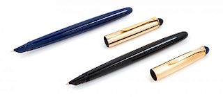 Two Pelikan 25 Fountain Pens Length of each 5 1/4 inches.