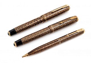 A Pair of Parker Vacumatic Fountain Pens Length 4 7/8 inches.