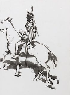 Edward Borein, (American, 1872-1945), Indian on Pony