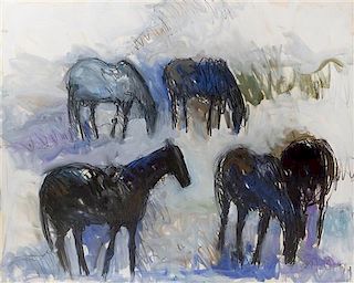 Theodore Waddell, (American, b. 1941), Horse Drawing #71, 1986