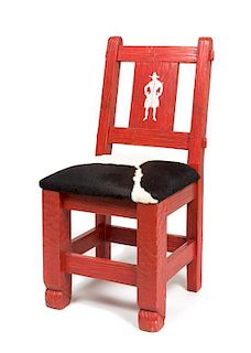 A Wood Ladder Back Side Chair Height 36 1/2 inches.