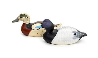 Four Stoney Point Painted Decoys Height of largest is 7 1/2 x width 17 inches