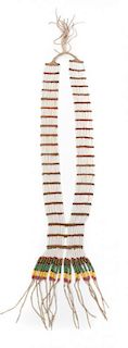 A Nez Perce Glass Bead Necklace Length 29 inches.