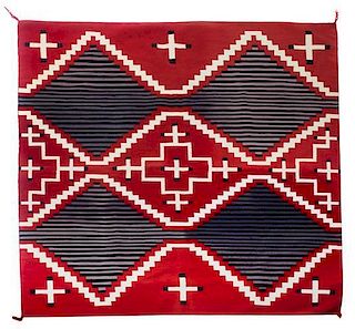 A Navajo Moki Revival Blanket 67 x 60 inches.