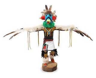 Five Hopi Kachina Dolls Height of tallest 19 inches.