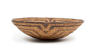 A Pima Basket Tray Height 4 x diameter 15 inches.