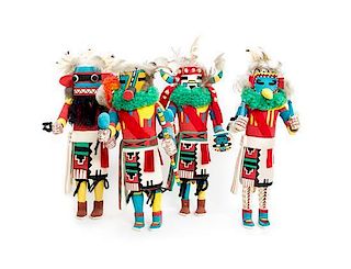 Eleven Hopi Kachinas Height of tallest 14 inches.