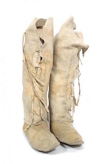 A Pair of Arapaho Boots Height 18 1/4 inches.