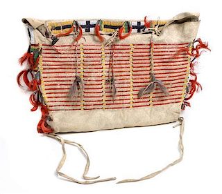 A Sioux Possible Bag Height 13 x width 19 x depth 13 inches.