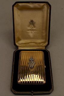 German Diamond Encrusted Cigarette Case