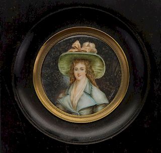 Signed Duranton 1793, Portrait of an Elegant Woman