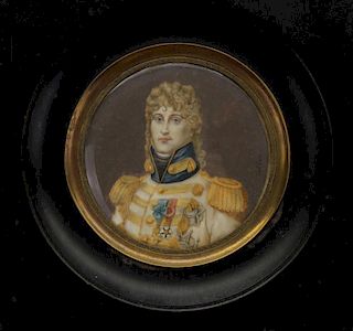Signed Antique Portrait of Joachim Murat