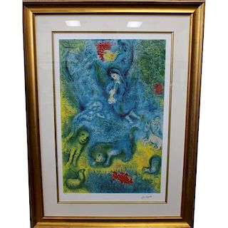 Large Marc Chagall (1887 - 1985) "Magic Flute"
