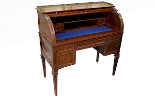 Late 19th C. French Roll Top Desk