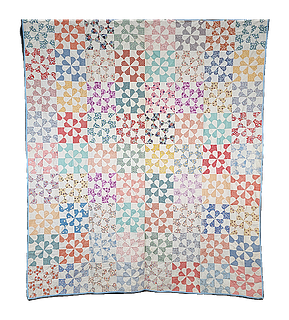 Vintage c1930s Hearts and Gizzard Comfort Quilt