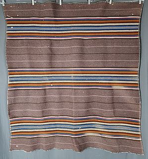Vintage Wool Striped Camp Blanket