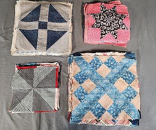 4 Sets of 19th Century Quilt Blocks