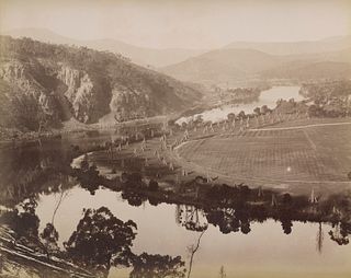 AUSTRALIA. River Derwent & Hop Gardens, New Norfolk, Tasmania. c1875