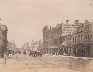 AUSTRALIA. Collins Street, Melbourne, Looking west. c1880