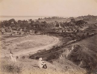 BURMA. Minbu, Burma from the West. c1880