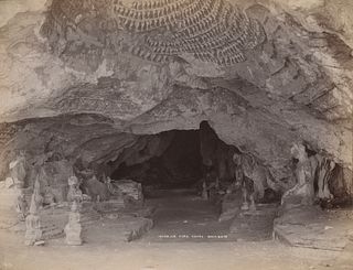 BURMA. Interior Farm Caves, Moulmain, Burma. c1880