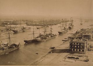 EGYPT. Port Said and the Suez Canal. c1880