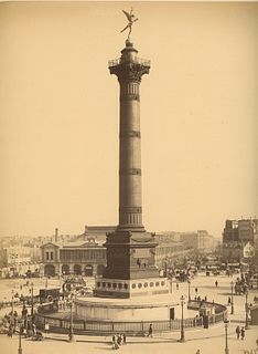 FRANCE. Place de la Bastille and the July Column. c1880