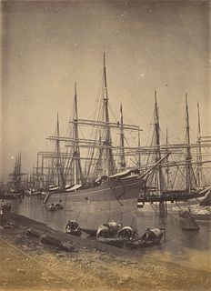 INDIA. Shipping on the Houghly, Calcutta. c1865