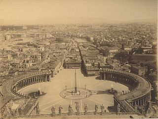 ITALY. Rome from the Roof of St. Peters. c1880