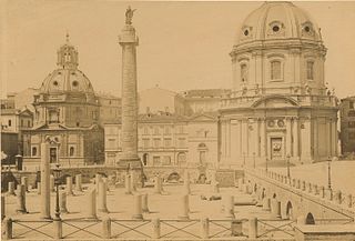 ITALY. Trajans Forum, Rome. c1880