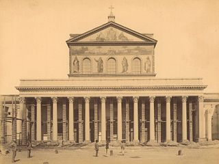 ITALY. S. Paolo Fuori le Mura, Papal Basilica, Rome. c1869