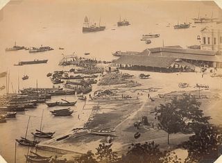 MALAYSIA. View of the Harbour in Penang. C1870