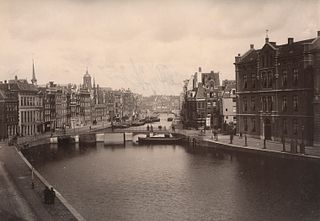 NETHERLANDS. View on the Rokin Canal, Amsterdam. c1880