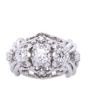 Platinum Ring with 1.05 Cts in Diamonds