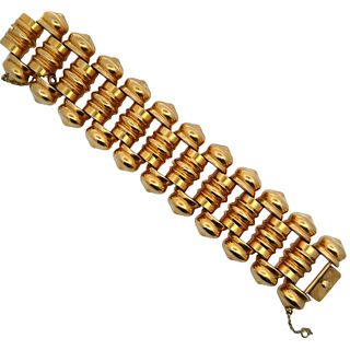 Portuguese 19.2 Kt Gold geometric Bracelet
