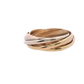 Cartier 6 Band Rolling Ring in 18K 3 Tone Gold