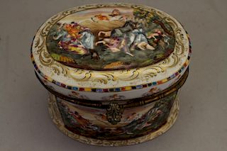 Exceptional Antique French Figural Porcelain Jar