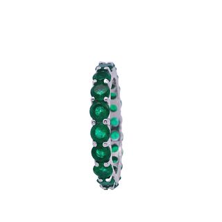 2.40 Cts Emerald 14kt Gold Eternity Band