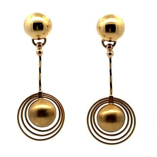 Italian 14kt Gold Geometric Earrings