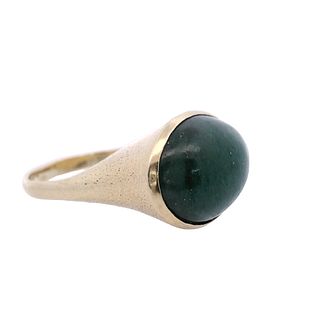 URART 18k Gold Ring with Nephrite Jade
