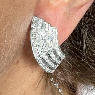 18K White Gold 1.50 Ct. Diamond Earrings