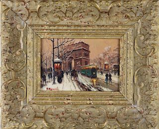 Paul Renard (1871-1920)Winter Evening Street Scene