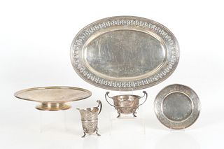 A Group of Sterling Tableware Including Redlich 