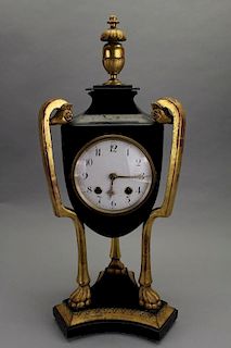 Footed Austrian Biedermeier Clock